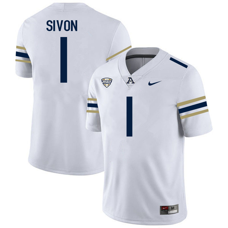 Luke Sivon Akron Zips Jersey,University Of Akron #1 Luke Sivon Jersey Youth-White